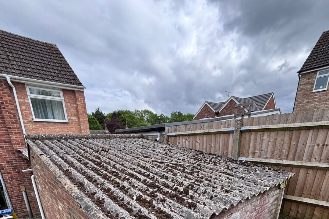 Asbestos garage roof removal in Camberley