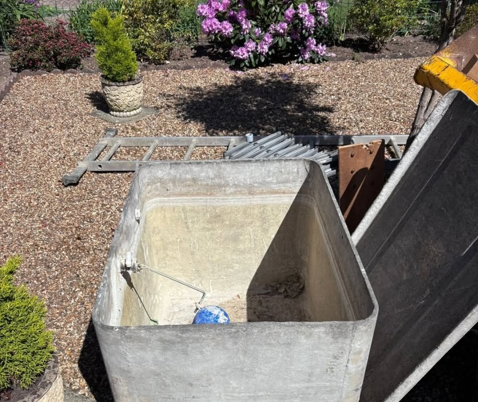 Asbestos water tank collection in Basingstoke