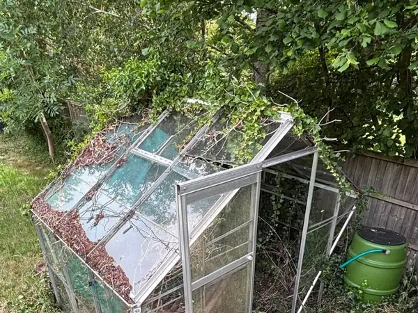 Old greenhouse cleared alongside asbestos work in Reading