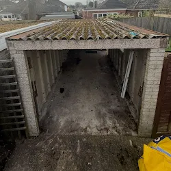 Asbestos garage roof removed and the garage stripped back