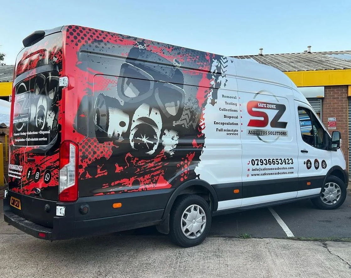 SafeZone Asbestos Solutions branded van
